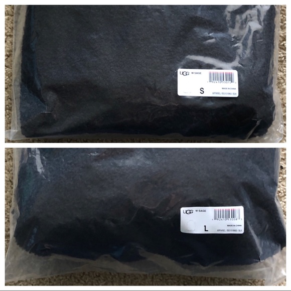 UGG Black Fluffy Cowl Neck Turtleneck Sweater Sz Small - Picture 5 of 8